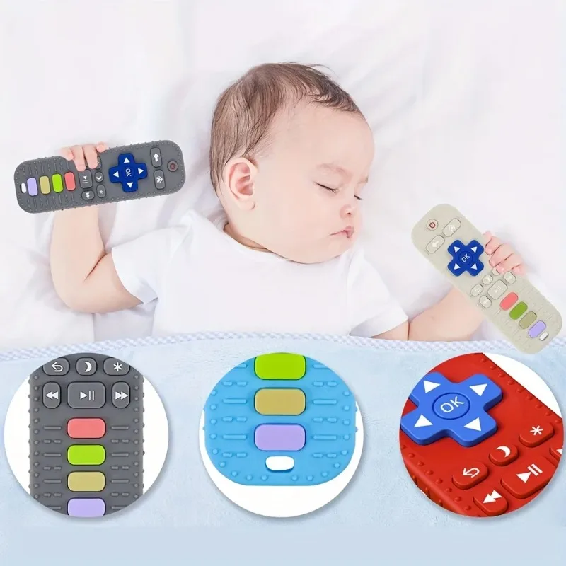 Jouet de dentition en silicone pour bébé, télécommande TV, forme sûre, jouets à mâcher TeWindsor, jouet mentaires oriel pour enfants, cadeau pour nouveau-né