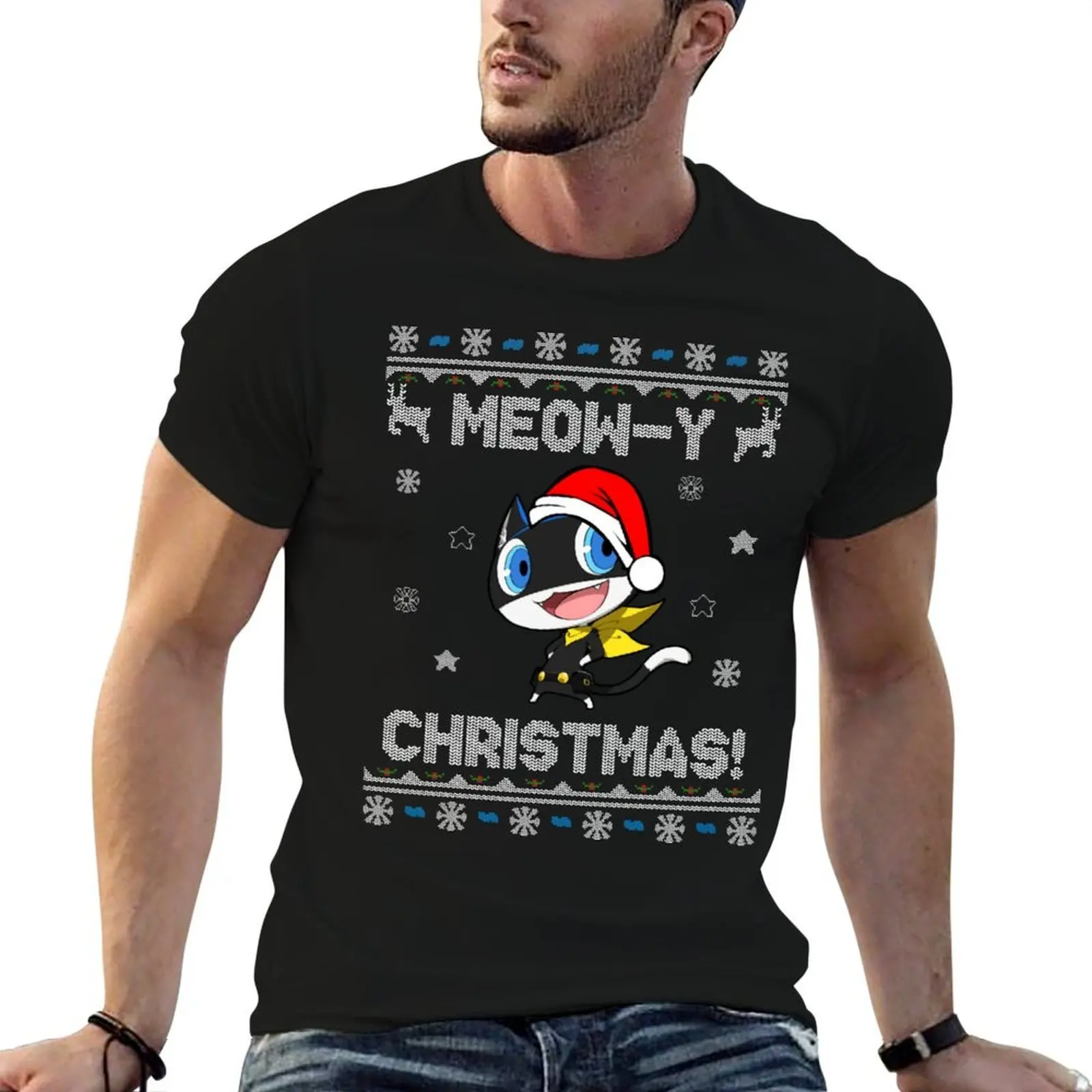 

Morgana Meow-y Christmas! T-Shirt cotton t shirts man 100% man t shirts for men casual man t shirts cotton T-shirt
