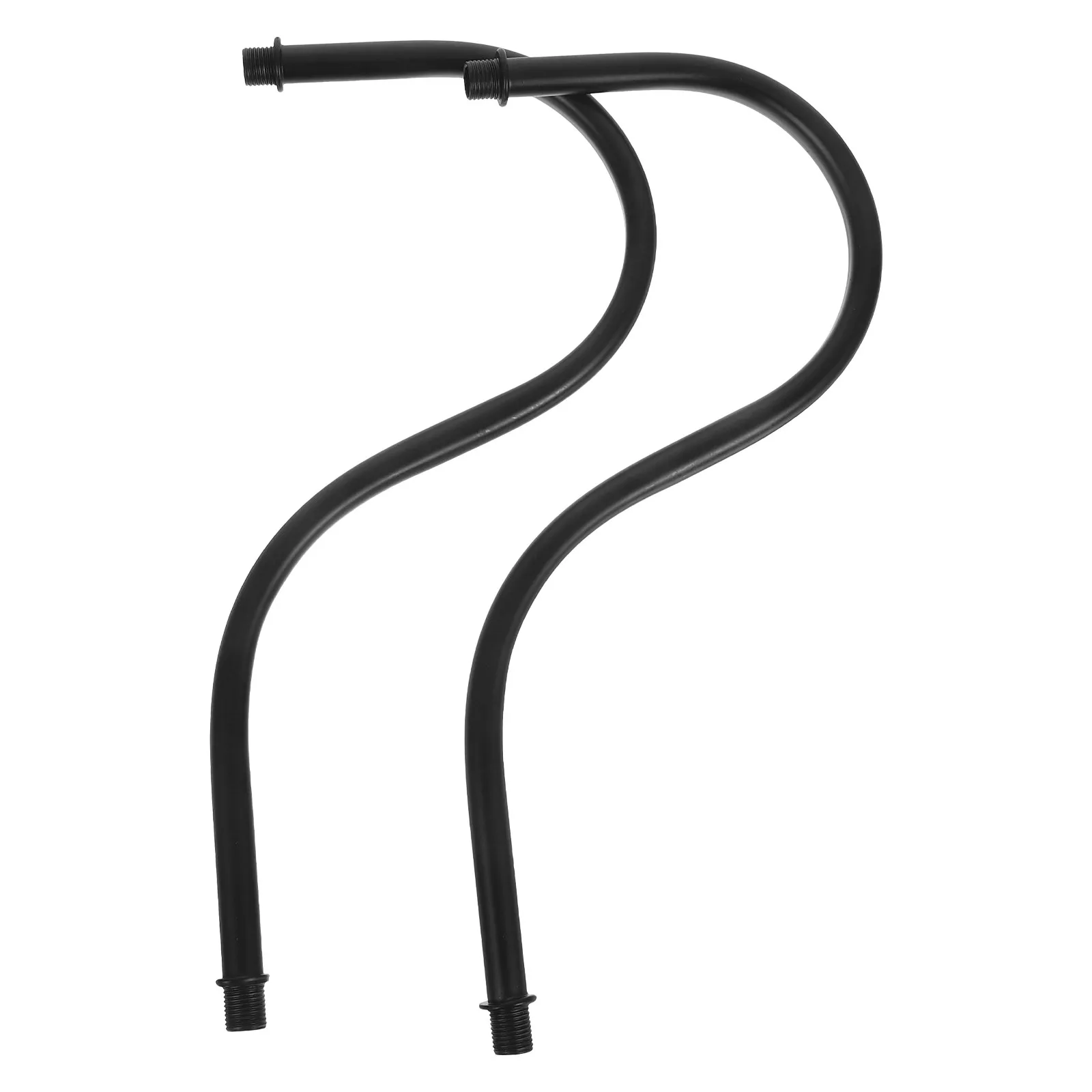 

Комплект из 2 черных изогнутых резьбовых штоков для ламп, для ремонта настольных и напольных светильников, запчасти для освещения, держатель для плафона