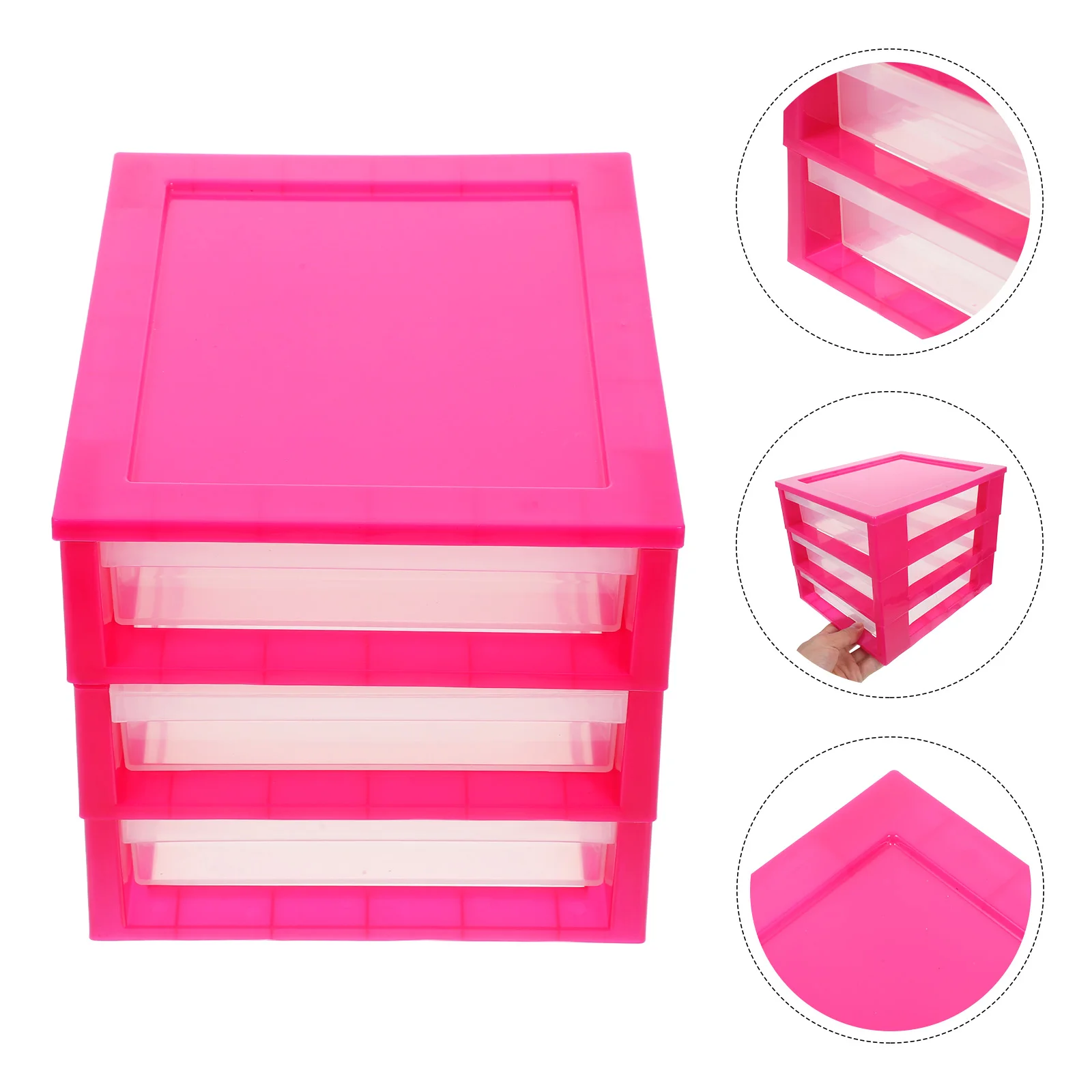 

Clear Drawer Storage Box Lightweight Transparent Desktop Organizer For Office Stationery Pen Holder Small Drawer Units