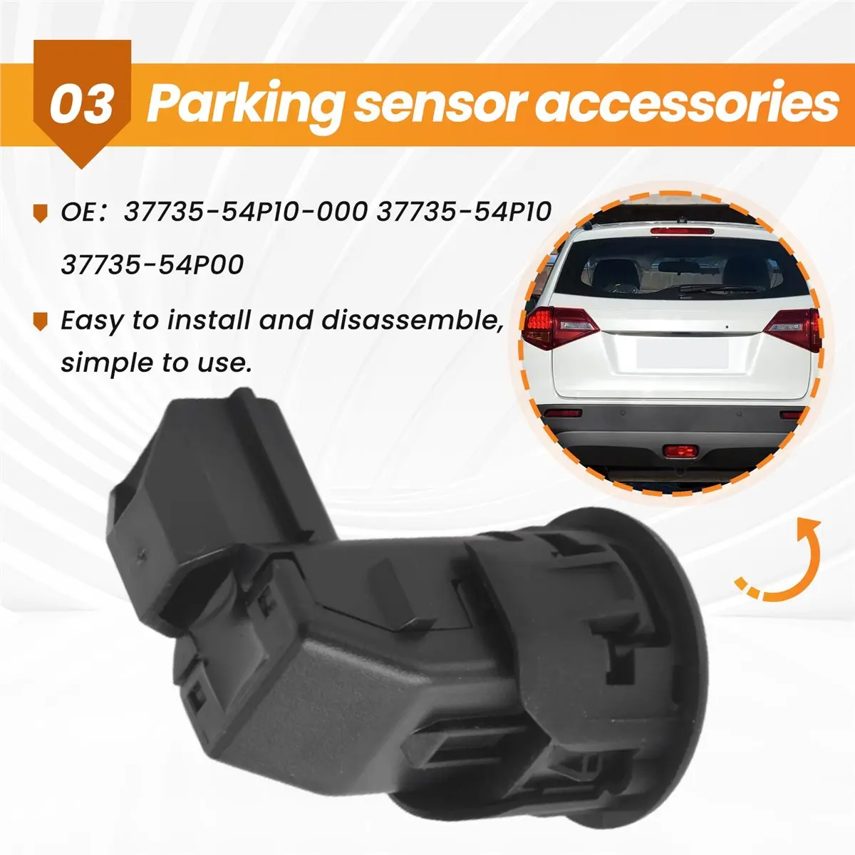 #31Z (Black)Car Rear PDC Parking Distance Senso for Suzuki Vitara 2015-2020,Automotive Parts & Accessories