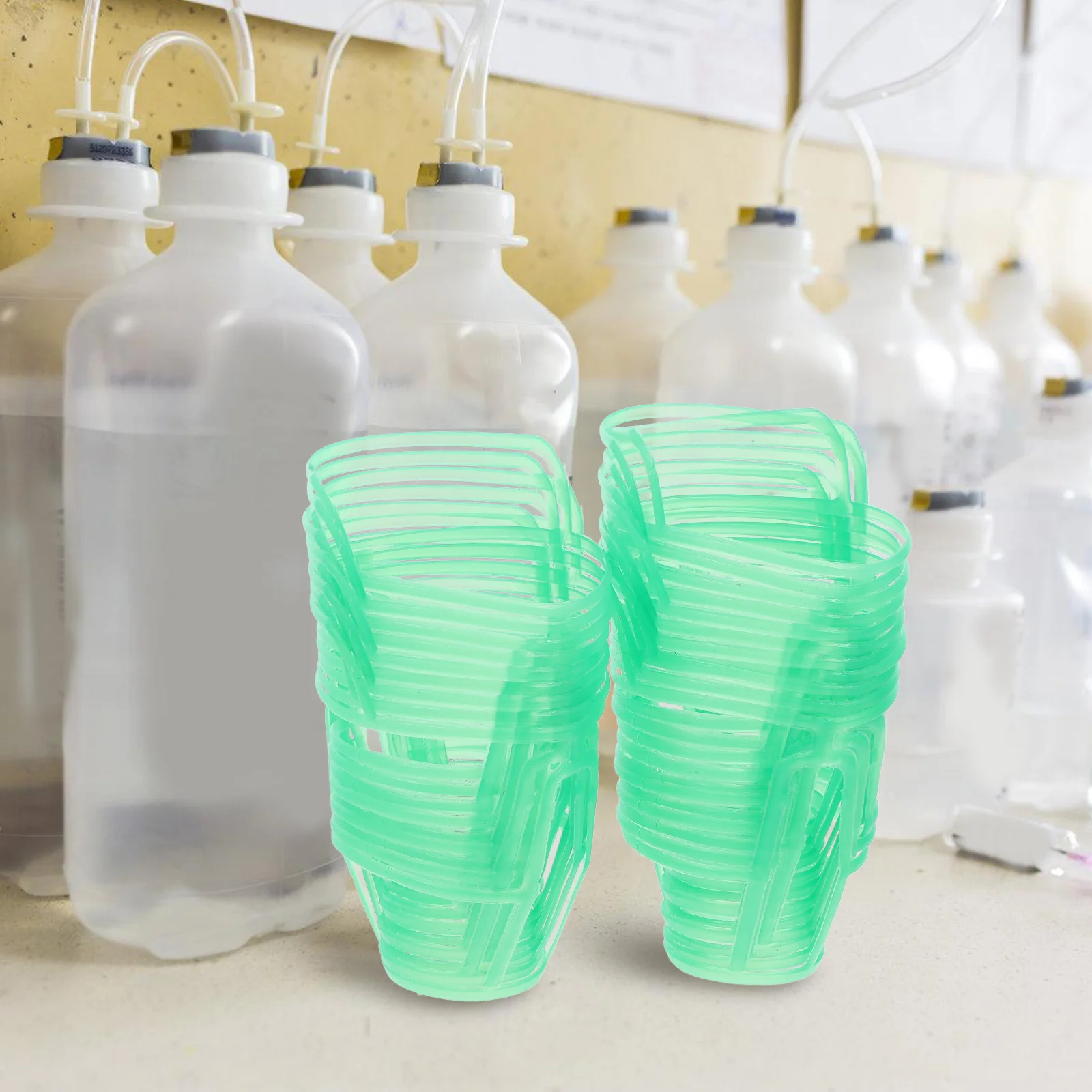

20pcs Infusion Net Cover Drip Bottle Holder Mesh Design Reusable Hospital Salt Shaker Grid Cover Bottle Drip Net Plastic