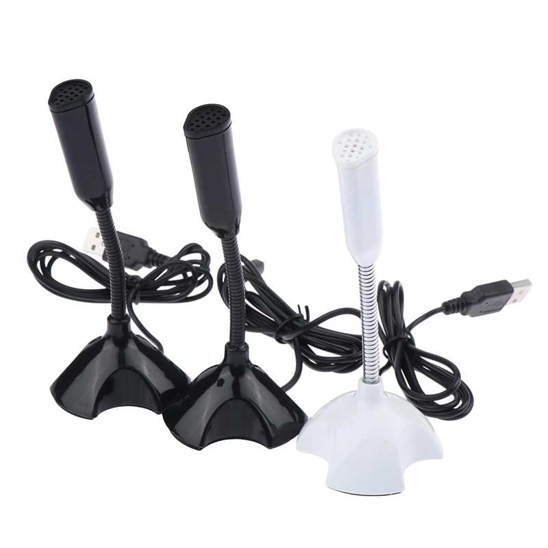 3.5mm Laptop Microphone USB Desktop Stand Mic With Holder For Studio Speech Singing Gaming Streaming