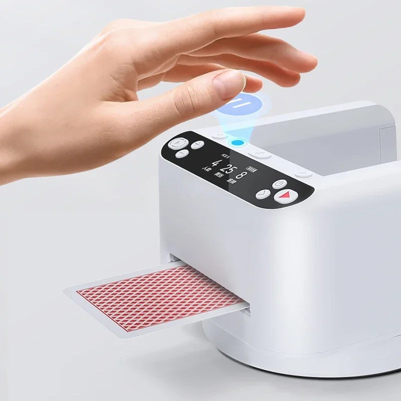 Automatic Card Dealer 2 Decks OLED Display Random Card Dealer 5000mAh Battery Electric Card Dealer for Camping Birthday Parties