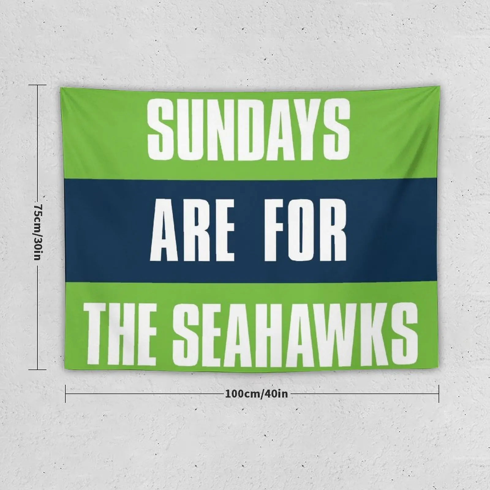 La nuova domenica è per i Seahawks, Seattle Football Tapestry Wallpaper Tapestry Wall Hanging Wall Room Design