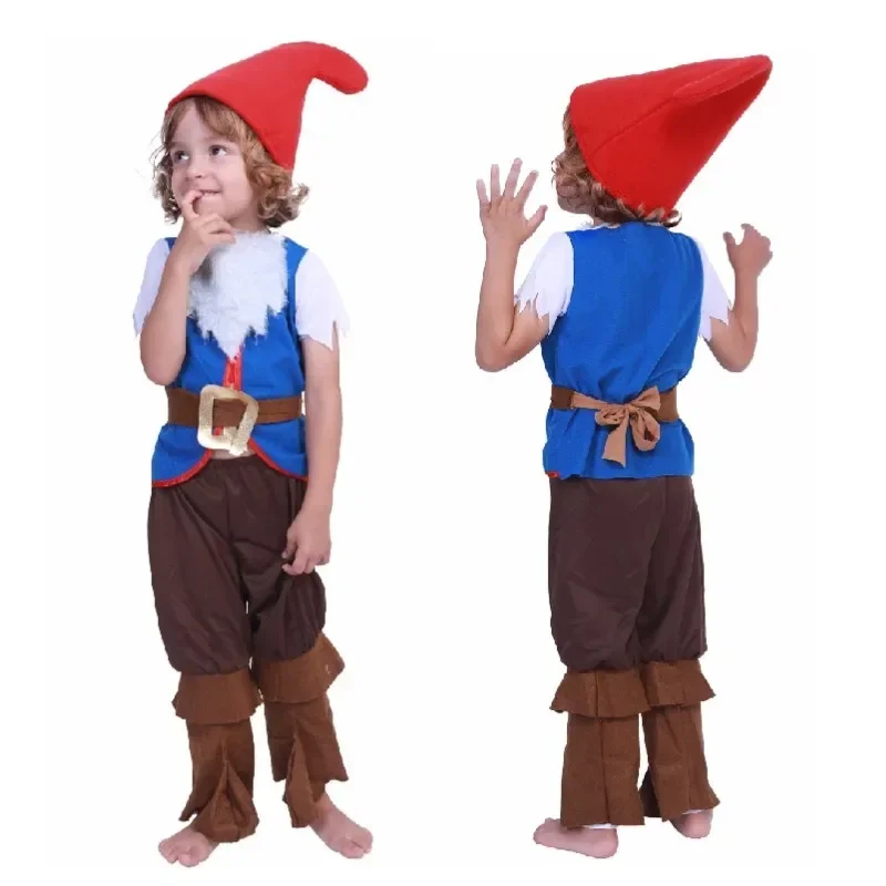 Cosplay Fairy Tale Dwarfs Kids Costume Sets Girls Halloween carnival Dress Up Party Christmas Holiday Elf Boys Suits Stage Show