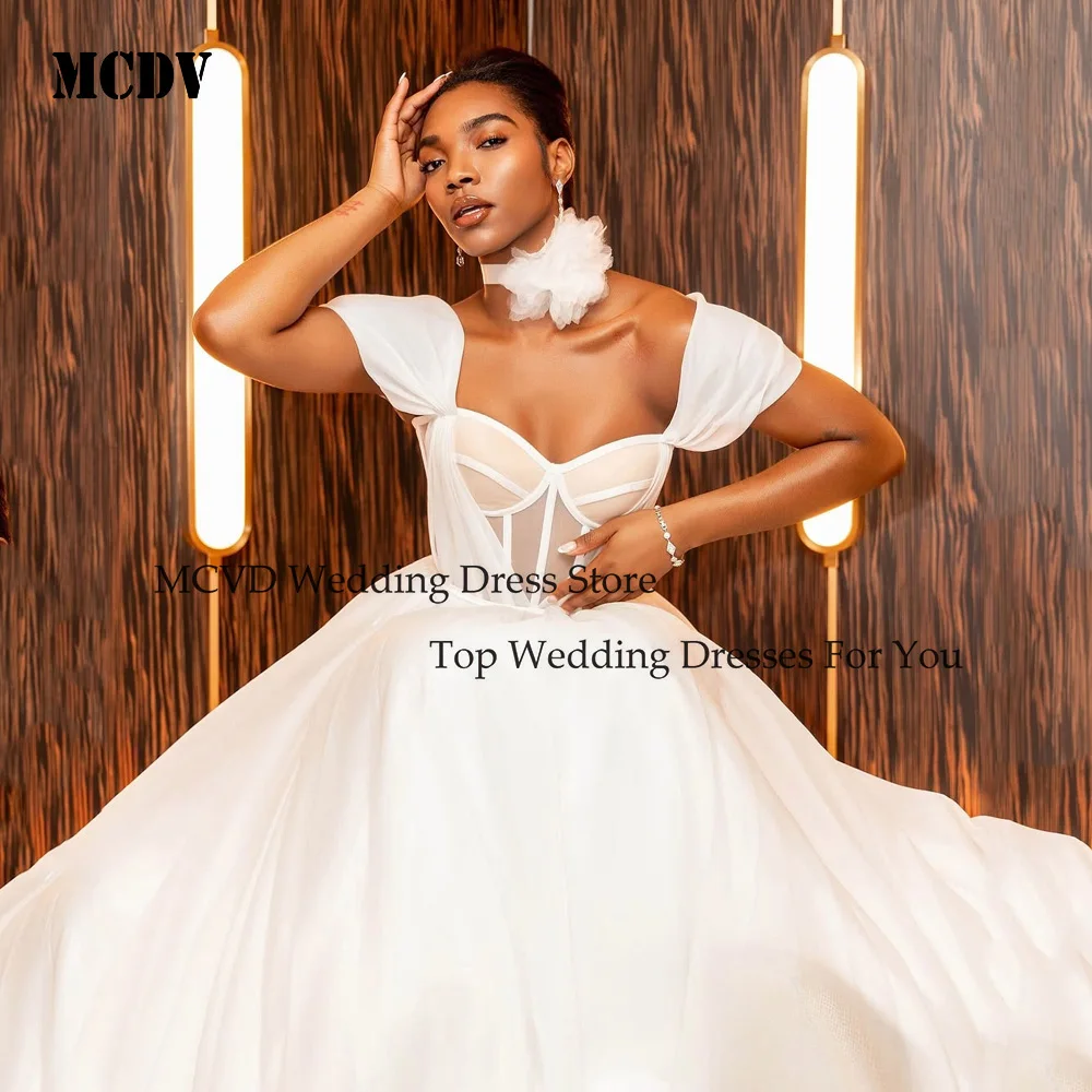 

MCDV Luxury 2025 Wedding Dresses A Line Woman's Sexy Sweetheart Tulle Bride Gowns Elegant Formal Vestidos De Novia Customized