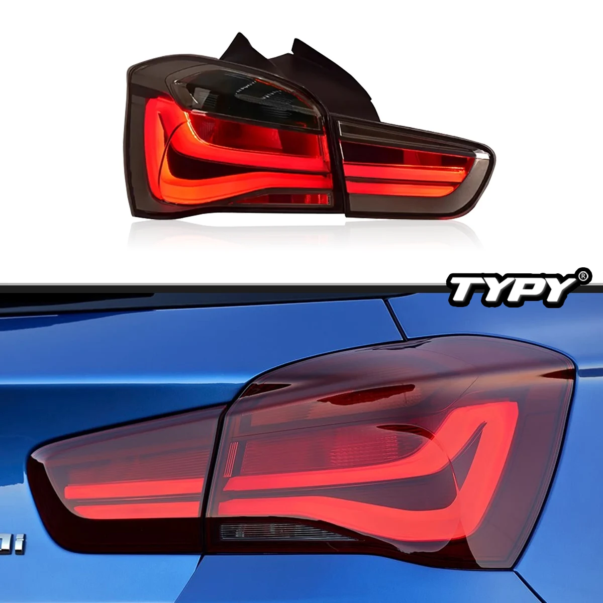 

TYPY Новый светодиодный задний фонарь, обновленный, модифицированный для BMW 1 серии F20, задний фонарь 2015-2018, динамический сигнальный задний фонарь, автоаксессуары