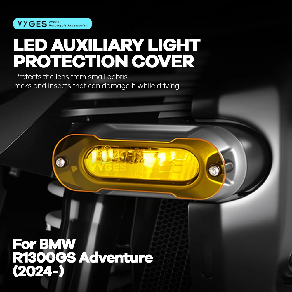 For BMW R1300GS Adventure R 1300 GS 2024- LED Auxiliary Light Protection Cover Spotlight Protection Lenses Fog Lamp Guards