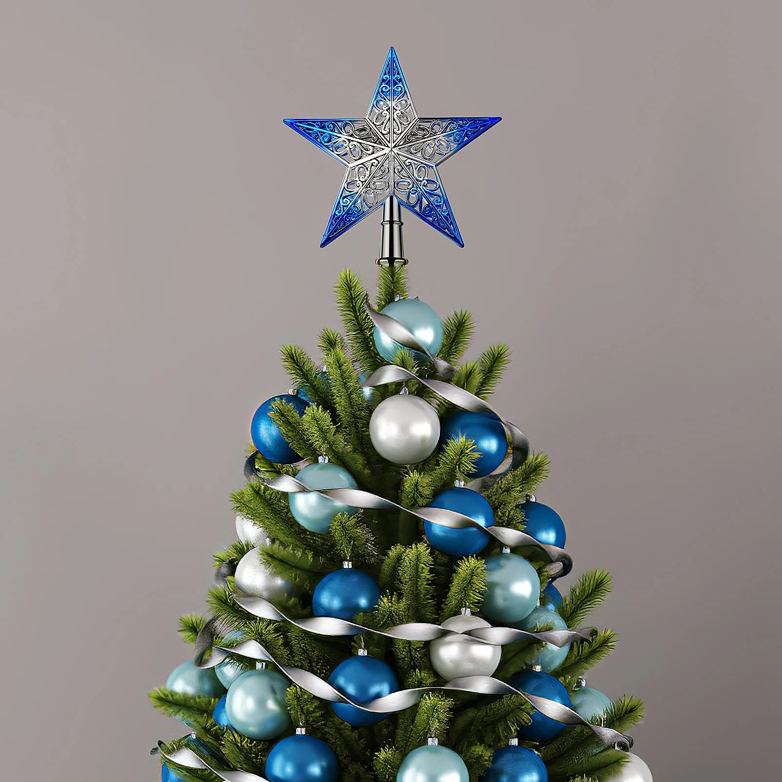 Tree Topper Christmas Starparty Decoration Treetoptoppers Blue Decorchraitmas Supplies Favors Cute Patriotic Outdoor