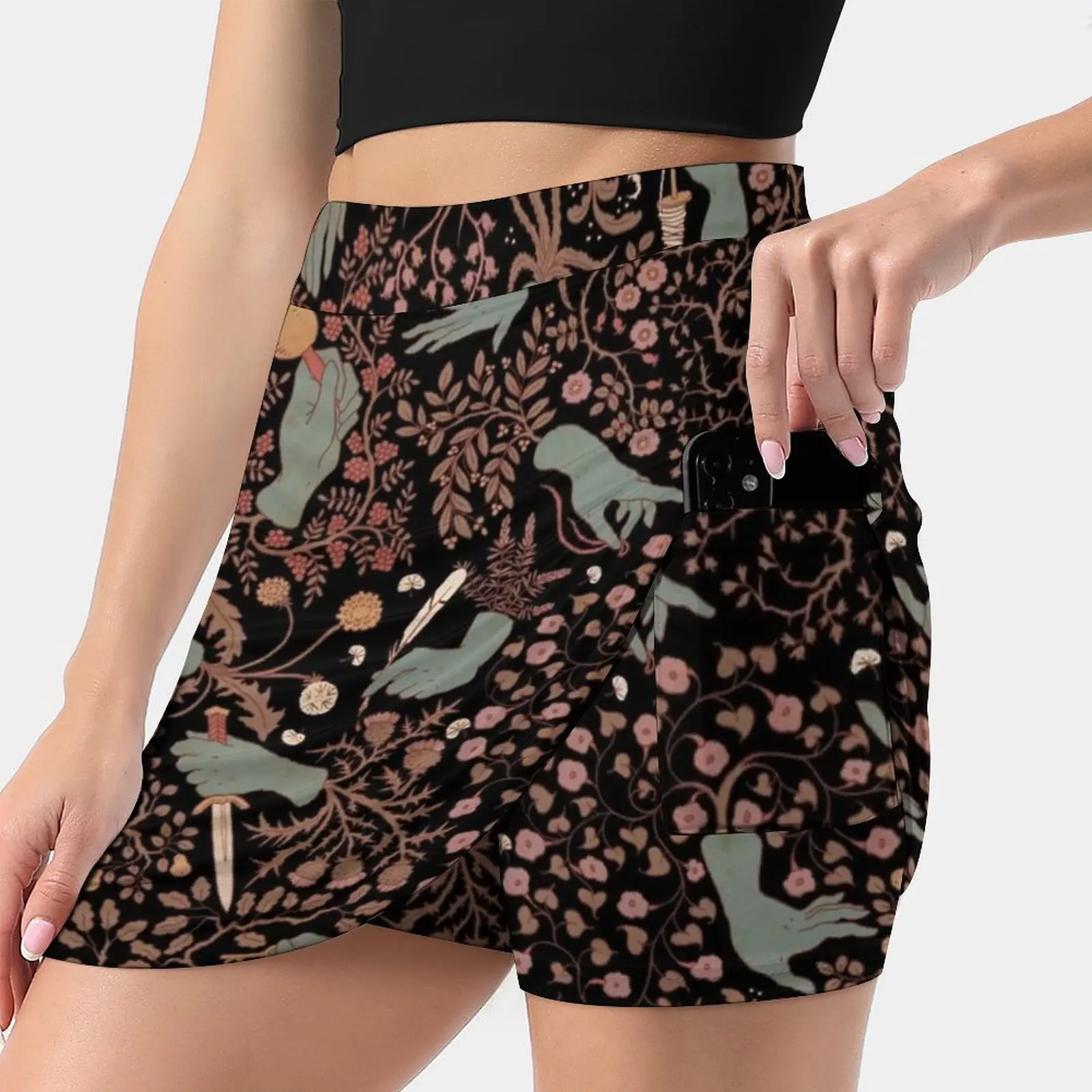 Your Hands Are Cold Skirts Woman Fashion 2022 Pant Skirt Mini Skirts Office Short Skirt Fairytale Hand Hands Pattern Enchanted