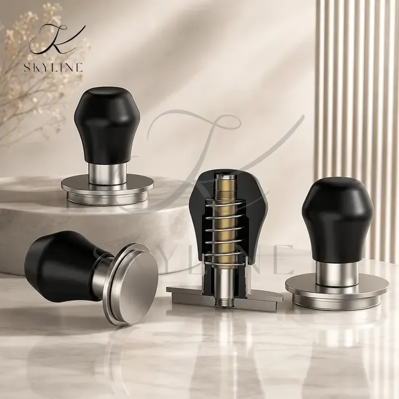 Spring Loaded Coffee Tamper For Normcore V4.1 Mini Coffee Press Stainless Steel Powder Hammer Tool 58.5mm