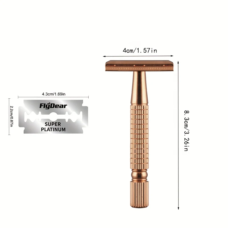 Traditional Manual Double Edged Safety Shaver Men's Gift Father's Gift CNC Processed Stainless Steel Shav image 3