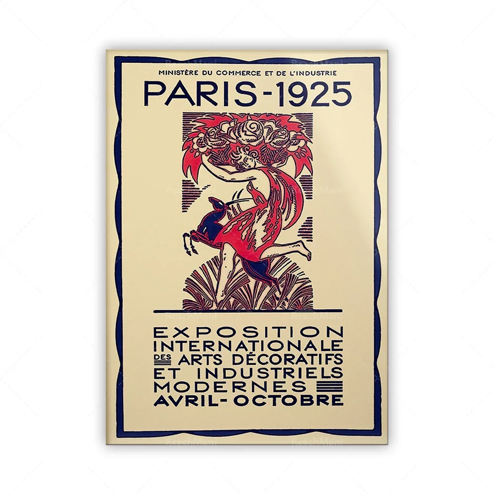Vintage French Art Print - Exposition Poster