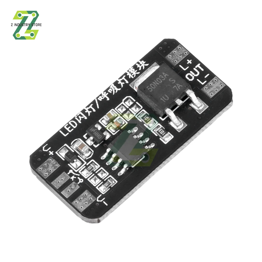 6A 72W DC3-24V Breathing Light Module Holiday Ambient Light Control Board Fast/slow Flashing Jog Mode Self-lock Mode