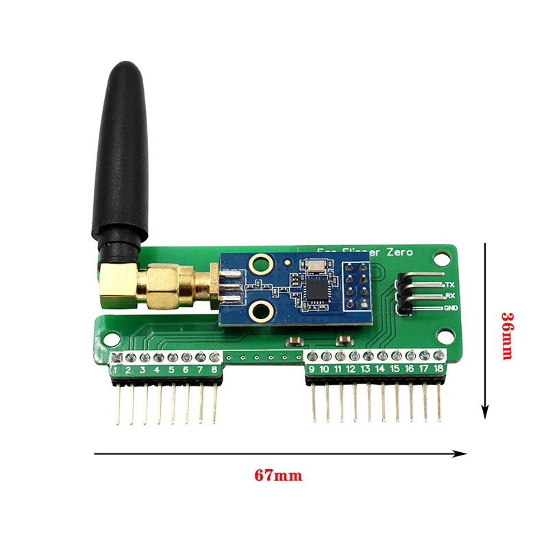 For Flipper Zero CC1101 Modification Module SubGhz Module 433MHz With SMA Antenna Wireless Transceiver Module