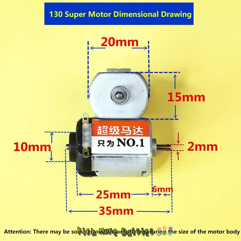 DC 3-8.4V 45000 tr/min Mini 130 moteur à balais de carbone F-130 Micro moteur magnétique puissant à grande vitesse pour Mini modèle de voiture de course 4WD jouet