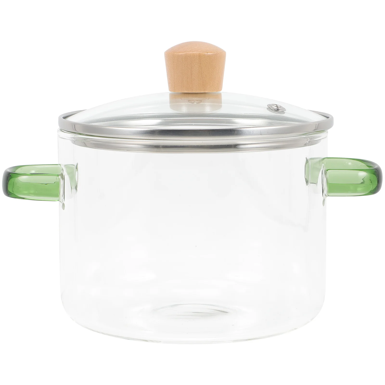 

Glass Stew Pot 3L Heat-Resistant Soup Cooking Pot Smooth Handle For Home Kitchen Use Clear Pots With Lid Kitchen Cookware