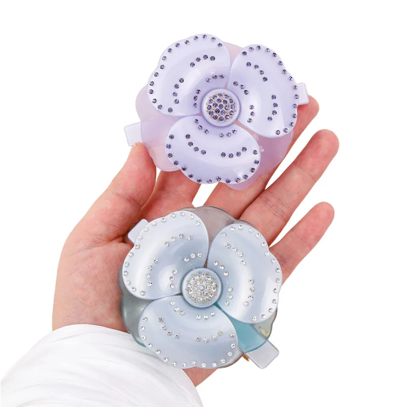 新着パリのフランスデザインのヘアクリップバレッタ女性女の子用手作り椿の花のヘアジュエリー装飾アクセサリー