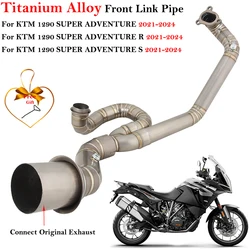 Slip On For KTM 1290 SUPER ADVENTURE R S 2021 - 2024 Motorcycle Exhaust Escape Front Link Pipe Connect Original Muffler