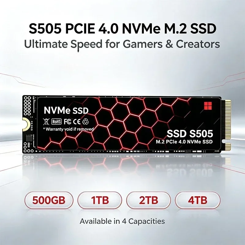 New S505 500GB 1TB 2TB 4TB M.2 NVMe PCIe 4.0 SSD Internal Solid State Disk for Laptop Desktop PC Max Pro Ultra Daily Data Backup