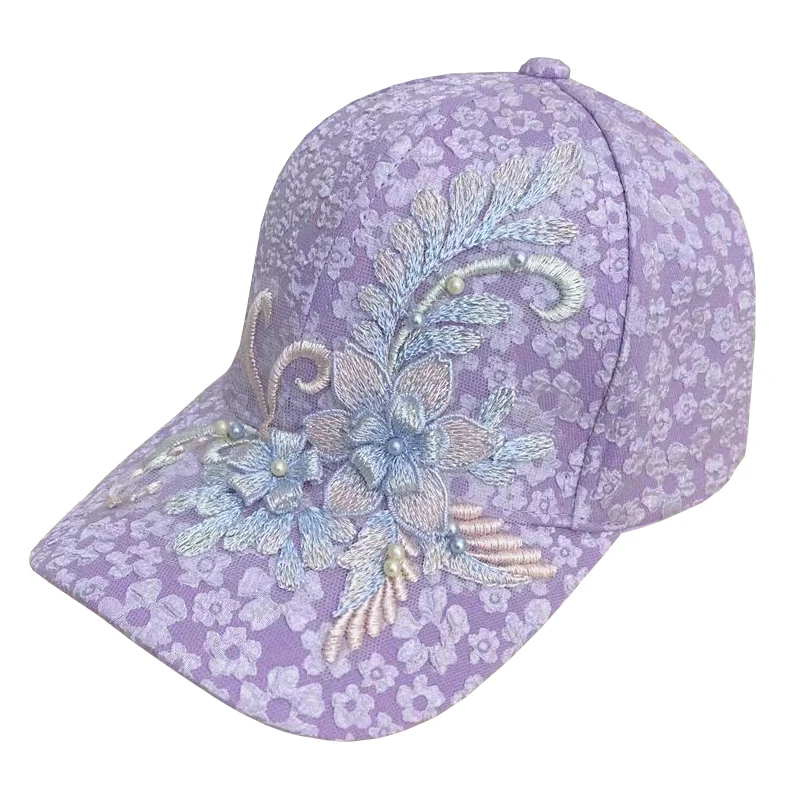 Golf Hat Spring/Summer New Product Women's Outdoor Sports Hat Embroidered Duck Tongue Hat Versatile Sunscreen Sunshade Hat