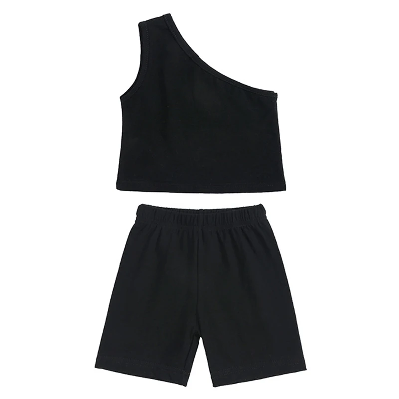 Conjunto para niña con top de algodón sin mangas y pantalón corto - imagen 3