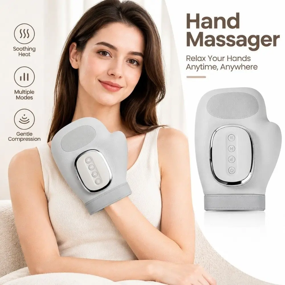 Durable Lightweight Hand Massager Portable Heat Hand Beauty Machine Air Compression Massager Finger Massager Travel Use
