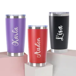 Personalized 20 OZ Tumbler, Custom Travel Mug, Laser Engraved Tumblers, Stainless Steel water cup, Insulated Bridesmaid Tumbler