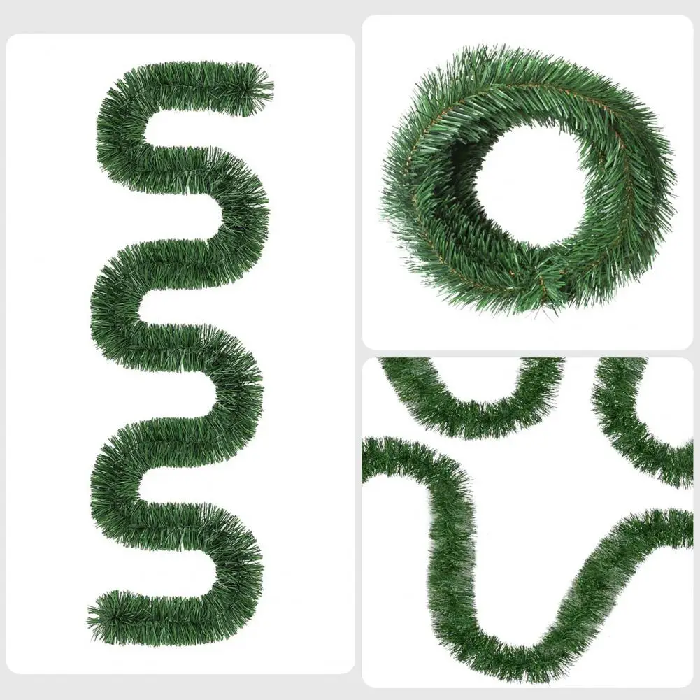 Adjustable Christmas Garland Christmas Rattan Decoration with Artificial Leaves Pine Needle for Home for Wedding
