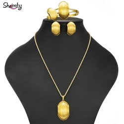 Shamty Eritrean Pure Gold Color Sets Bride Wedding Sets Ethiopian Jewelry Nigeria Eritrea Kenya Habasha Style Jewelry For Women