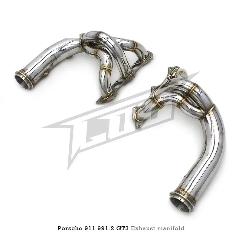 Section High flow Pipes Exhaust Pipes branch downpipe Exhaust Pipe with  For 911 991.1/991.2 RS