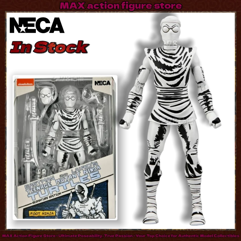 In Stock NECA 54386 TMNT Elite Foot Ninja Guard Black & White Mirage Comics 7