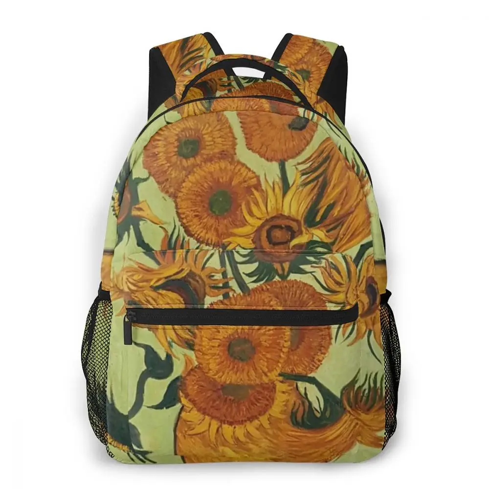 

Van Gogh Art Backpacks Junior School Bags Sunflower Oil Painting Schoolbag Kids Backpack Teen Girls Casual Book Bags Satchel