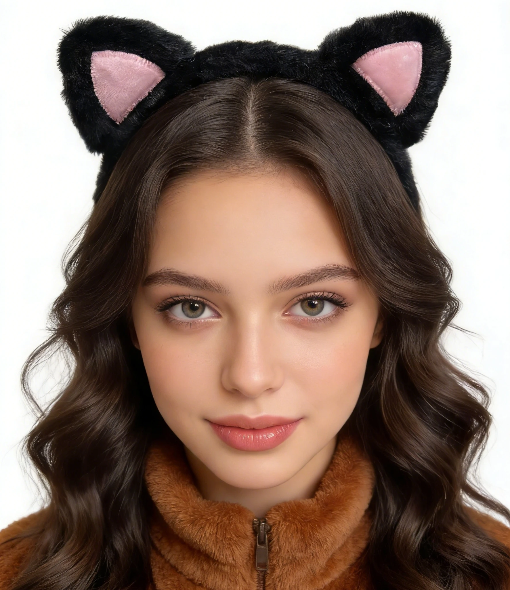 

Милая плюшевая повязка на голову с кошачьими ушками для женщин, для макияжа и умывания, повседневный аксессуар для волос, осенне-зимняя повязка-ободок для волос