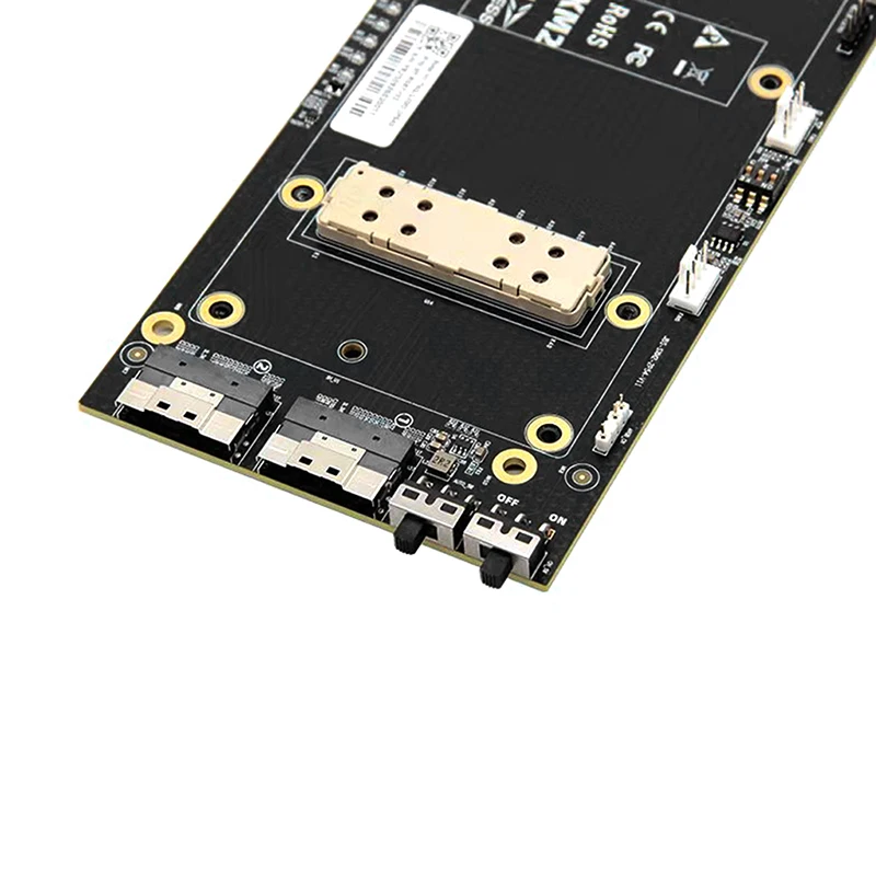 

SXM2 Adapter Board SlimSAS to PCIe x16 Single Slot Baseboard for NVIDIA V100 GPU 2 SFF-8654 Interfaces
