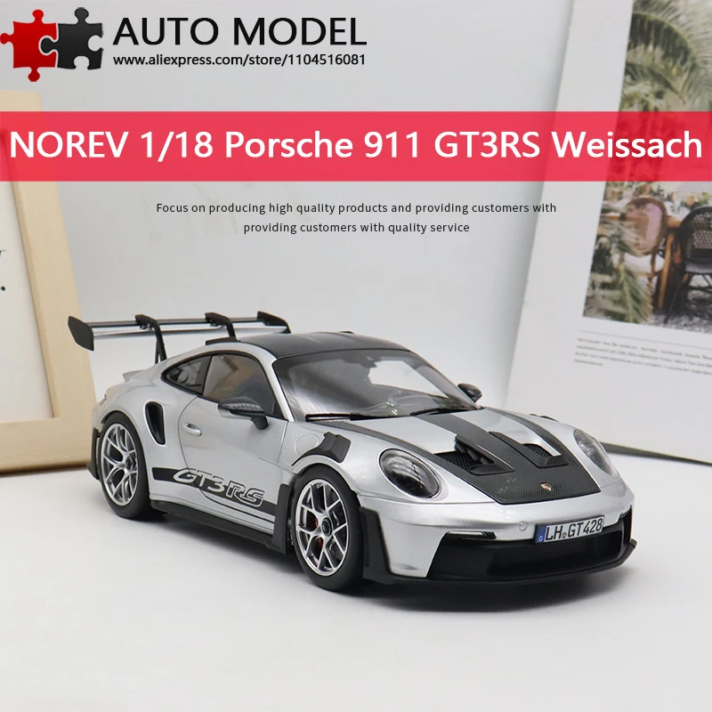 

Модель автомобиля Porsche 911 992 GT3 RS Weissach 2022 года, модифицированная, из сплава, с полностью открывающимися дверями и карбоновым капотом, Norev 1:18, литая металлическая модель, игрушка для взрослых, подарок для мальчика