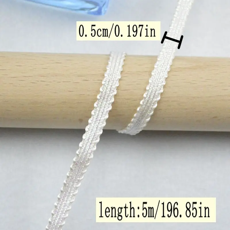 New 5 Meters/16.4Ft Per Pack High Quality Suitable for Wedding Dress Evening Dress Fabric Lace Trim DIY Crafts Centipede Edge Rope Webbing Lace