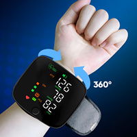 New LED Wrist Blood Pressure Monitor Rechargeable English/Russian Voice Broadcast Sphygmomanometer Tonometer BP Monitor