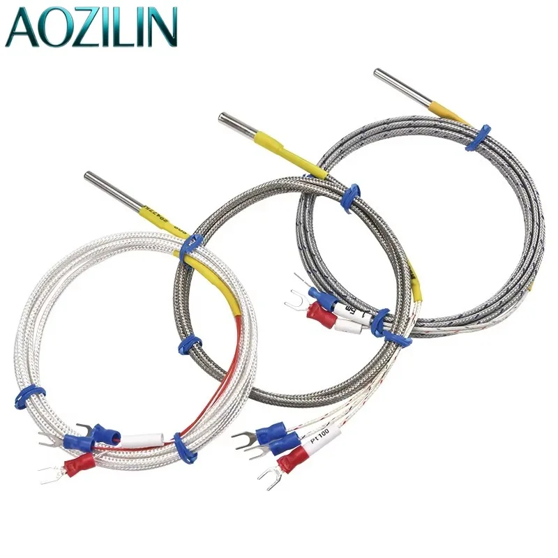 Class A 3 Wire Pt1000 Pt-100 Probe Thermocouple Temperature Sensor Stainless Steel Screw Type 3M OEM ODM