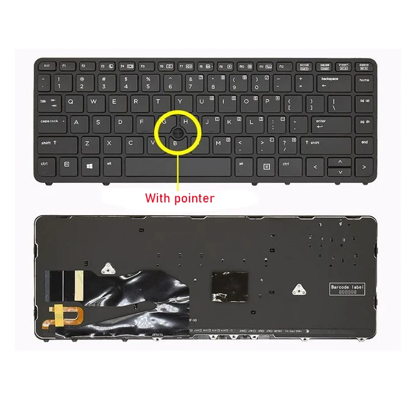 

XIN-Russian-US Backlight Laptop Keyboard For HP ZBook 15u G2 14 G1 14 G2 With Backlit pointer