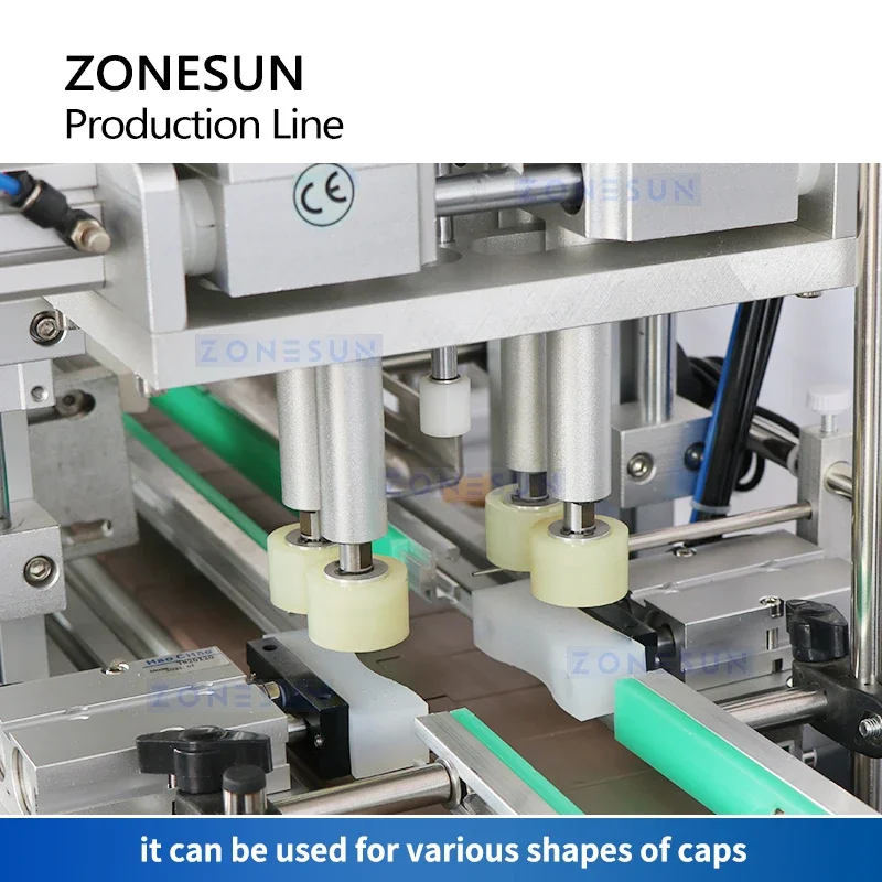 ZONESUN Automatic Production Line Essential Oil Spray Mist Filling Capping Lableing Machine Unscrambler Feeder ZS-FAL180D3