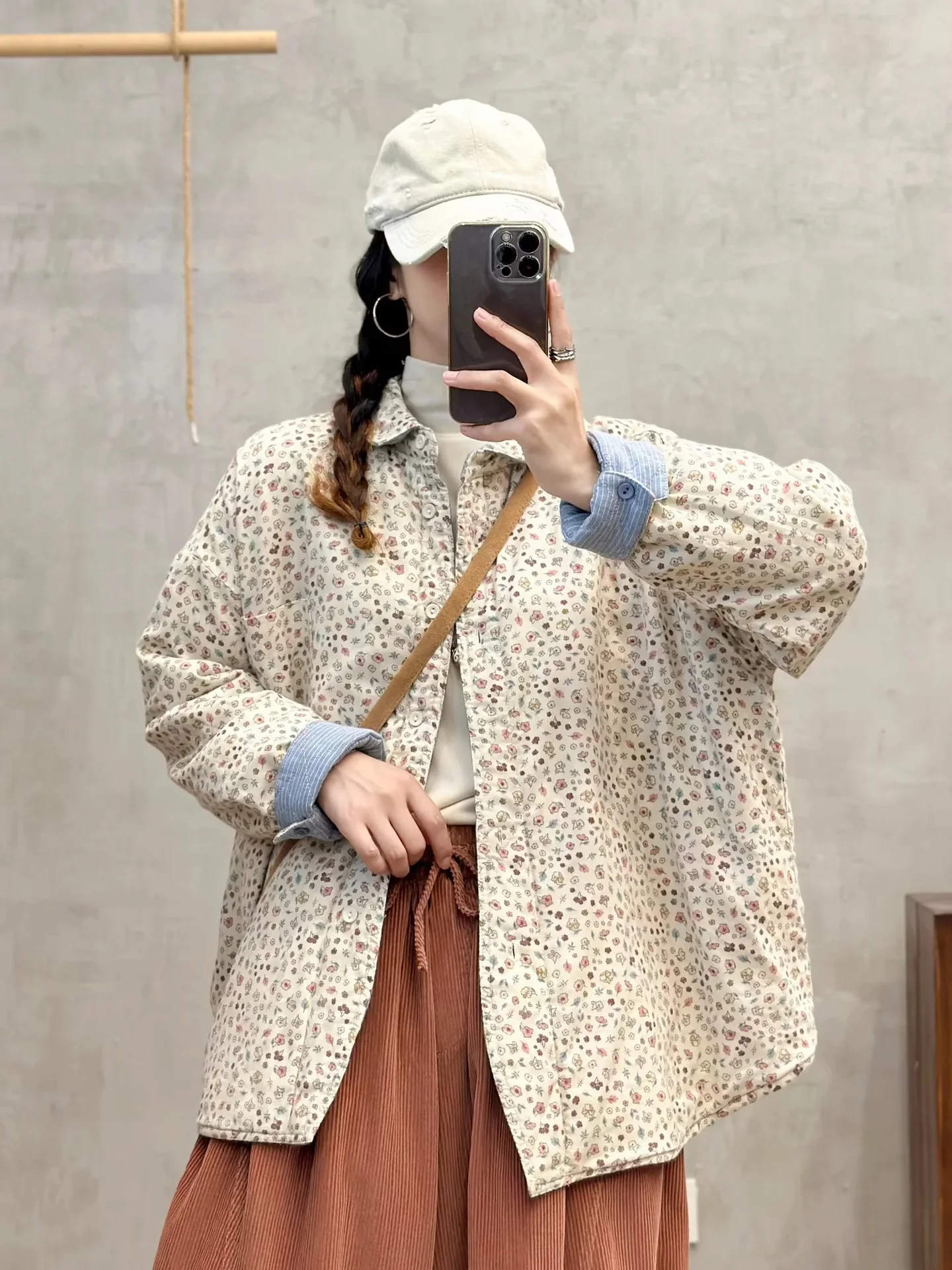 

Бюст 138 см, двусторонняя зимняя куртка для женщин, хлопковая стеганая куртка с принтом в японском стиле, двустороннее зимнее пальто, женская верхняя одежда