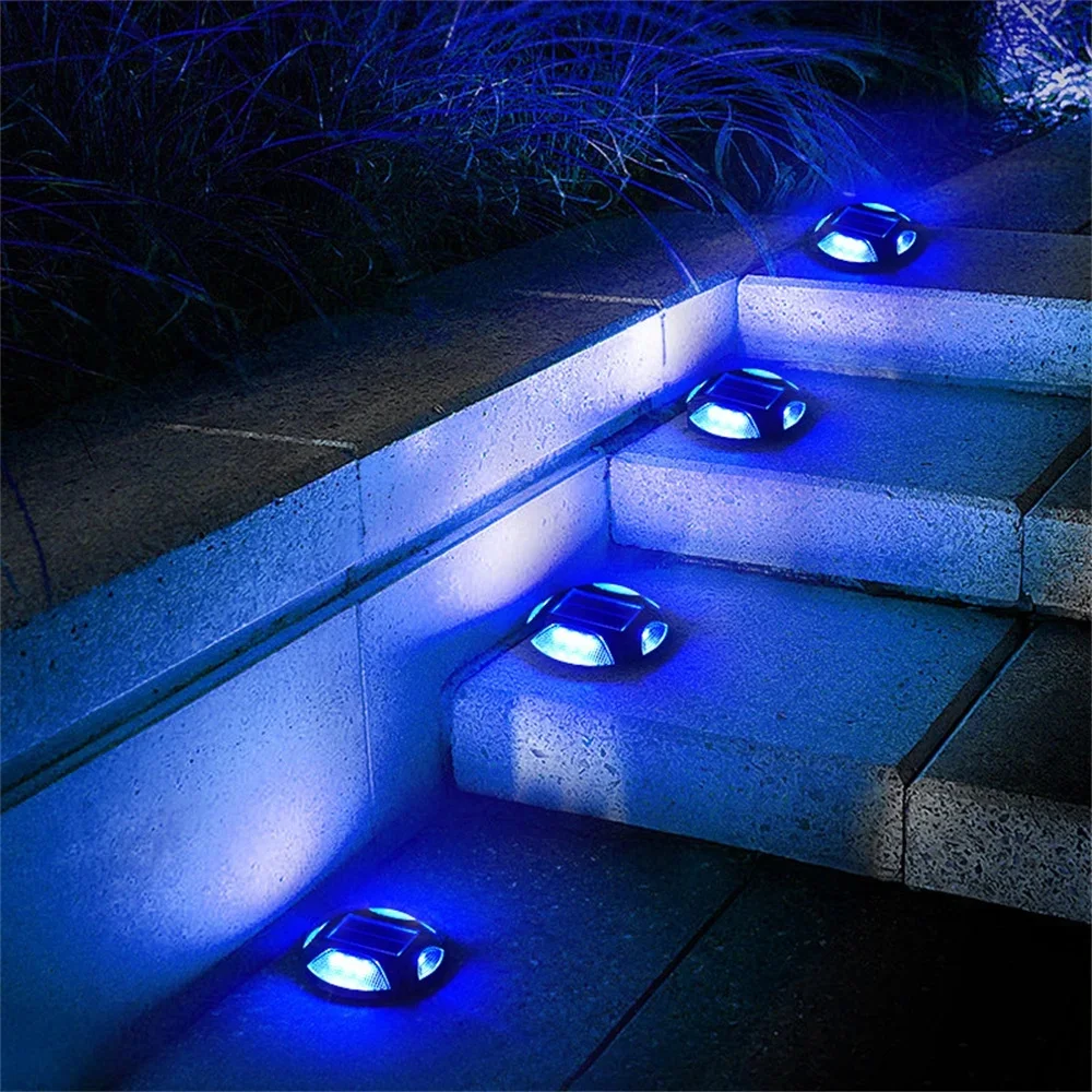 

Solar Powered Led Driveway Light 2 Colors in 1 Outdoor Deck Lamp IP65 Waterproof for Pathway,Garden,Yard,Street