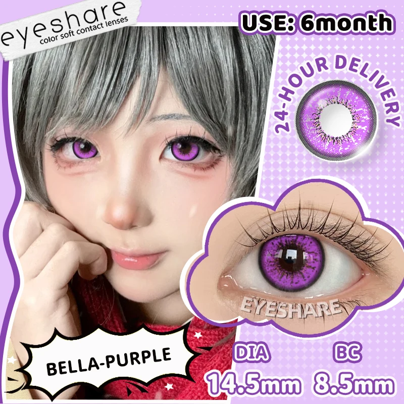 EYESHARE 1 Paar Rote Cosplay-Farbige Kontaktlinsen für Augen Verrücktes Halloween-Make-up Farbige Augenlinsen Anime-Zubehör – Detail 23
