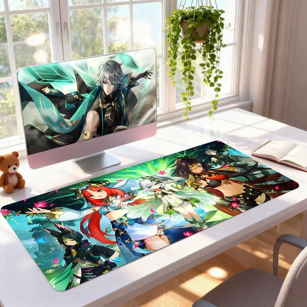 

Game GI Alhaitham Mouse Pad Rubber Computer Laptop Official Game Super Colored Print Aesthetic Pretty Fashion Luxury Mat