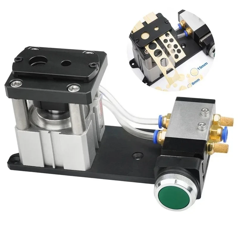 2 In 1 Edge Banding Punching Hole Machine Pneumatic Edge Bander Hole Guide Woodworking Edge Banding Leather Hole Punch 8/15mm