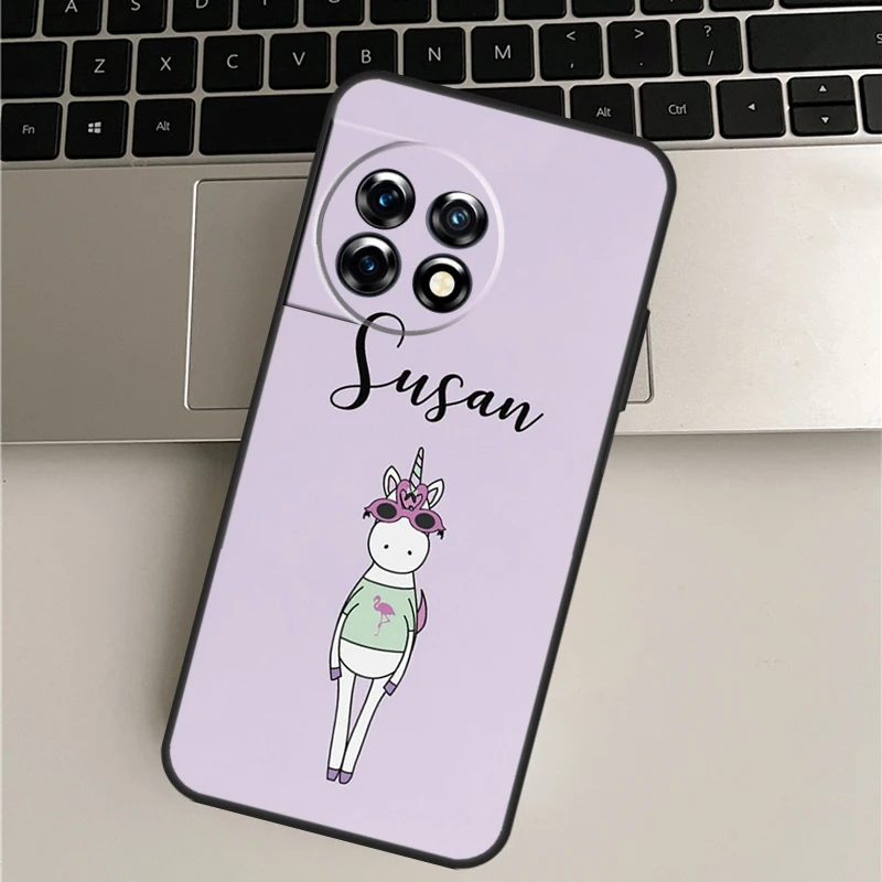 Personalised Initials Dinosaurs Name Case For OnePlus Nord 2 2T CE2 Lite N10 N20 Cover For OnePlus 11 9 10 Pro Ace 2 8T 9RT 10T