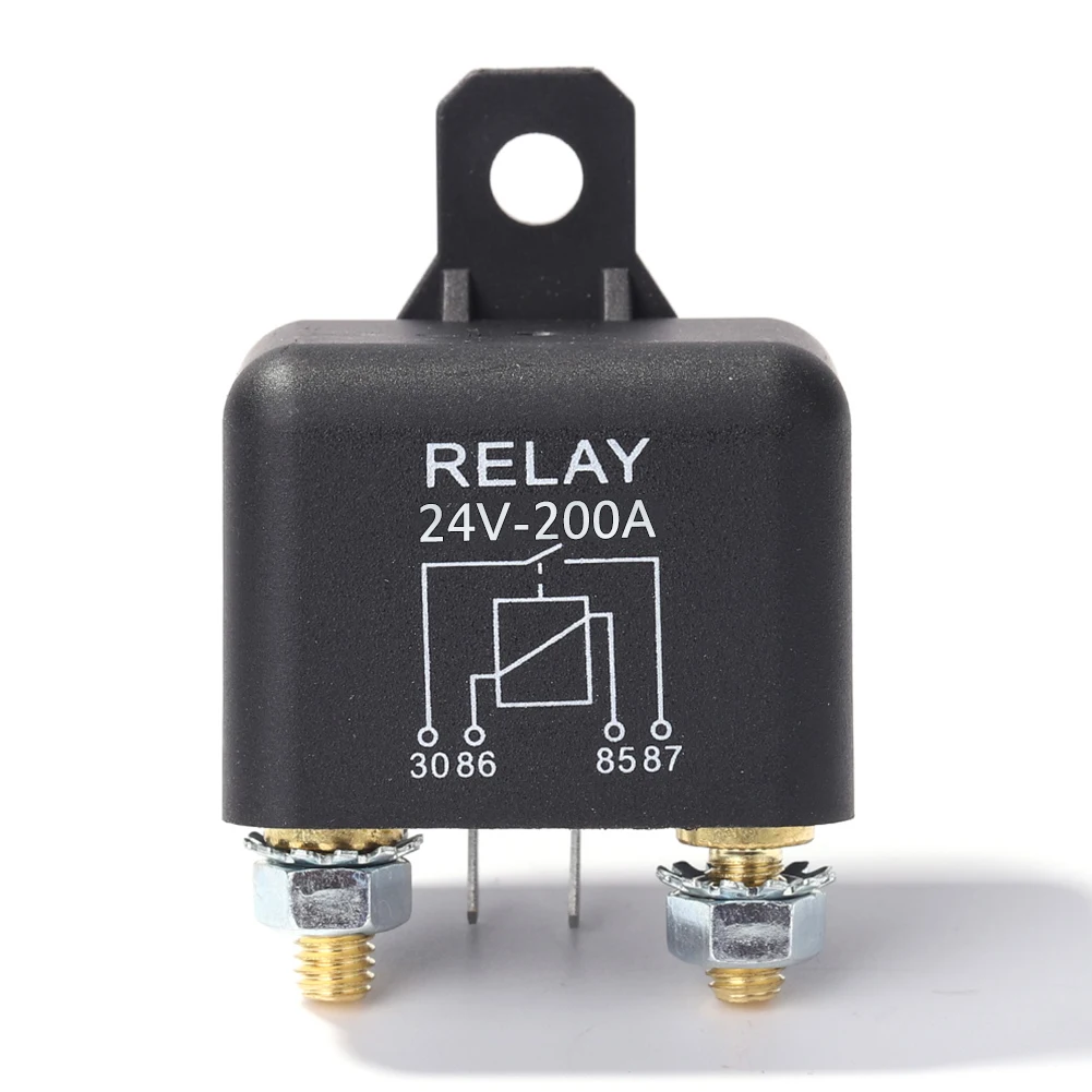 24V 100A/120A/200A Starting Relay 2.4W Automotive Modular Relay Continuous Type Car Truck Motor Relay 4 Pin Car Relay