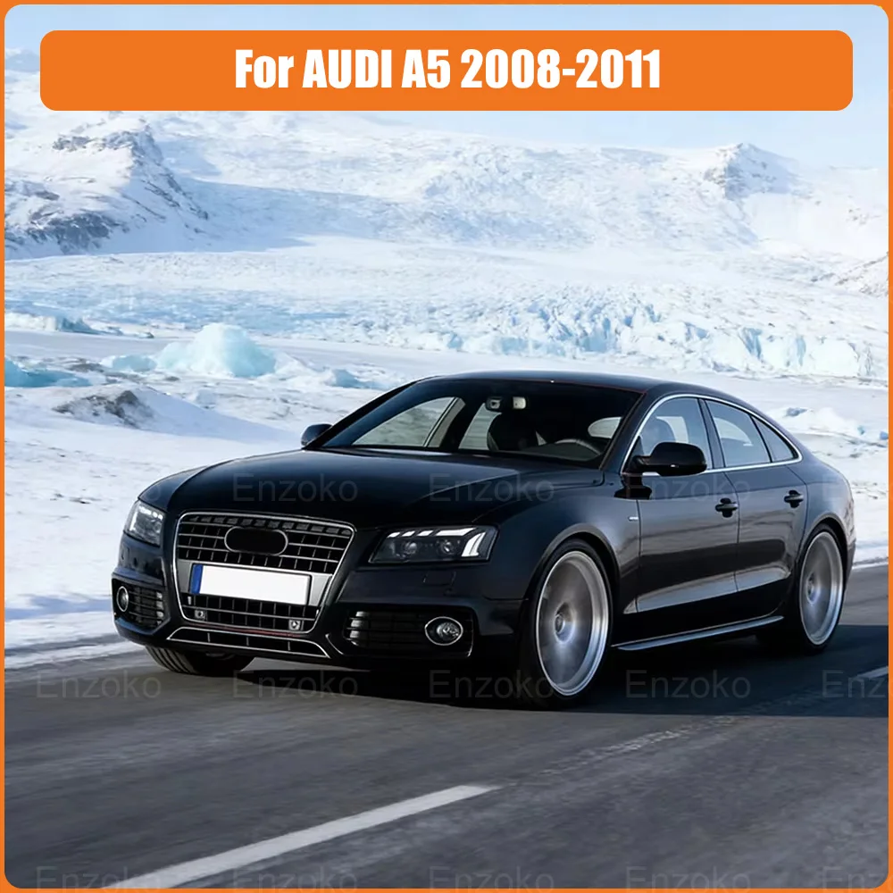 For Audi A5 2008-2011 LED Auto Upgrade RS5 Style Headlights Assembly Projector Lens Car Tool Accessories Plug and Play